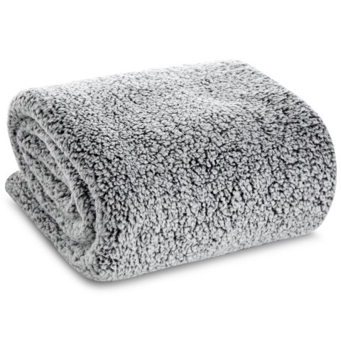 Kuschelweiche Wohnddecke KOALA schwarz weiß 70x160