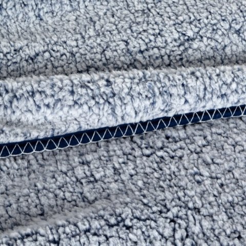 Kuschelweiche Wohnddecke KOALA marine weiß 150x200