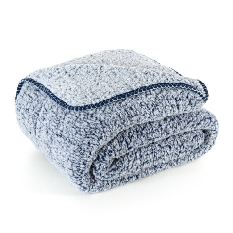 Kuschelweiche Wohnddecke KOALA marine weiß 170x210