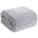 Kuschelweiche Wohnddecke KOALA stahl weiß 200x220