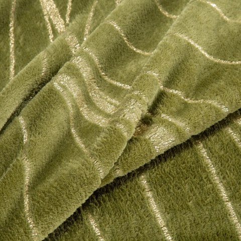 Prachtvolle Decke mit Muster LOTOS 4 150x200 olivengrün gold