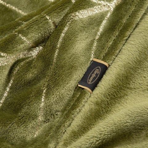 Prachtvolle Decke mit Muster LOTOS 4 150x200 olivengrün gold