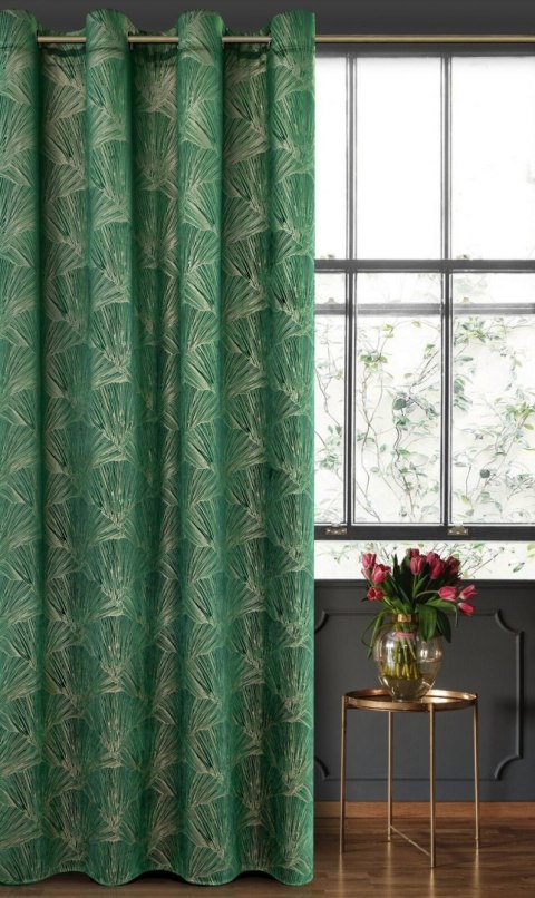 Pierre Vorhang GOJA 140x250 Ösen dunkelgrün