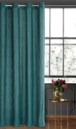 Pierre Vorhang INGA 140x250 Ösen dunkeltürkis