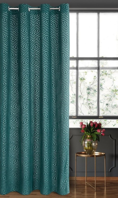 Pierre Vorhang INGA 140x250 Ösen dunkeltürkis