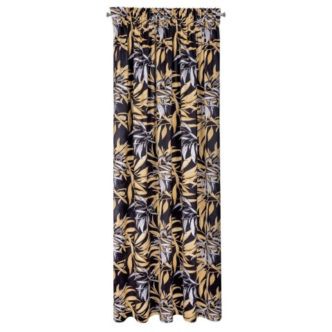 Pierre Vorhang ZOJA 140x270 Kräuselband schwarz beige