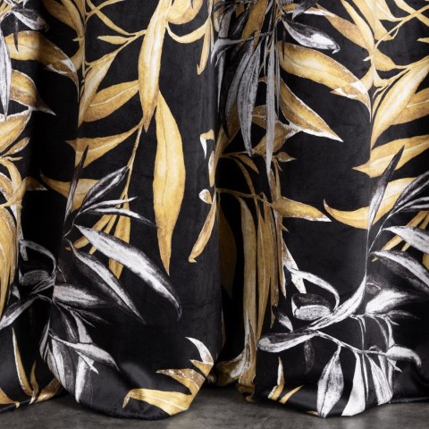 Pierre Vorhang ZOJA 140x270 Kräuselband schwarz beige