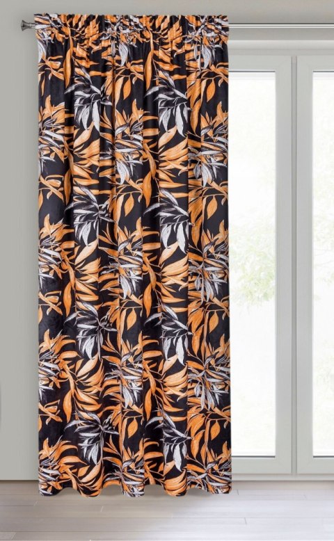 Pierre Vorhang ZOJA 140x270 Kräuselband schwarz RUD