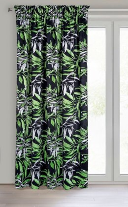 Pierre Vorhang ZOJA 140x270 Kräuselband schwarz grün
