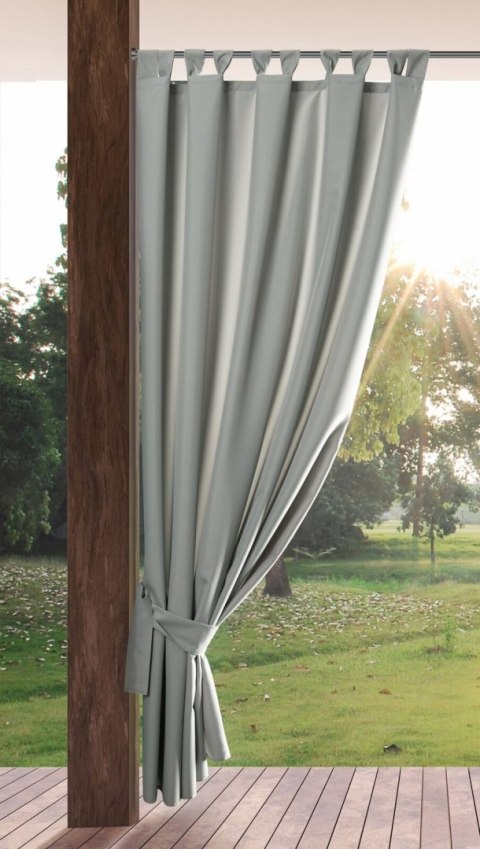 Outdoor Vorhang silber 155x200 Schlaufen