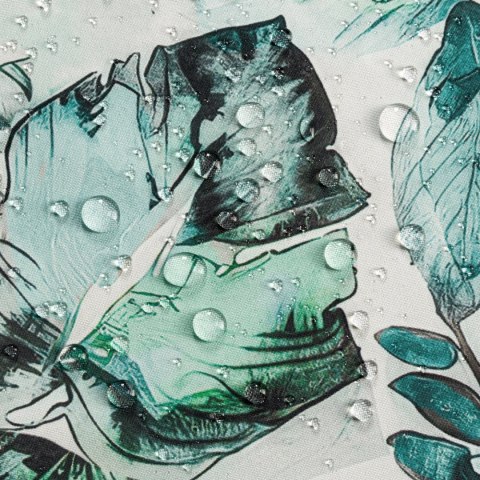 Outdoor Vorhang 2 weiß grün 155x220 Schlaufen