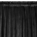 Samtvorhang ROSA schwarz 135x270 Tunnelzug Kräuselband