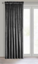 Samtvorhang ROSA schwarz 135x270 Tunnelzug Kräuselband