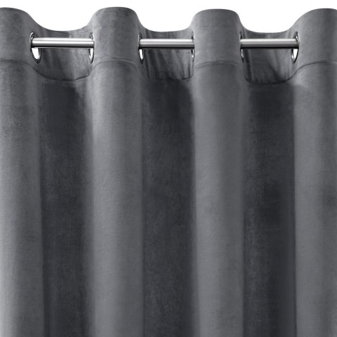 Samtvorhang ROSA graphit 140x250 Ösen