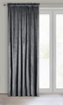 Samtvorhang ROSA graphit 140x270 Kräuselband