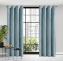 Samtvorhang ROSA hellblau 140x250 Ösen