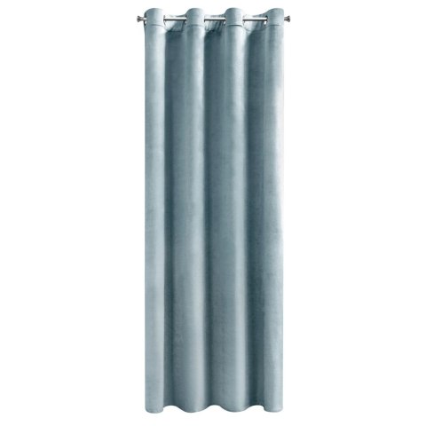 Samtvorhang ROSA hellblau 140x250 Ösen