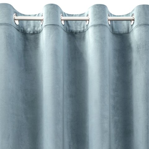 Samtvorhang ROSA hellblau 140x250 Ösen