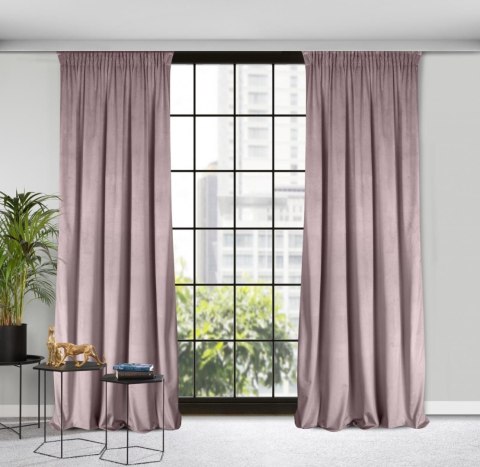 Samtvorhang ROSA rosa 135x300 Kräuselband