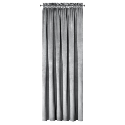 Samtvorhang ROSA silber 135x300 Kräuselband