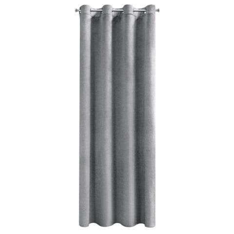 Samtvorhang ROSA silber 140x250 Ösen