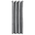 Samtvorhang ROSA silber 140x250 Ösen