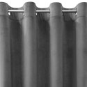 Samtvorhang ROSA stahl 140x250 Ösen