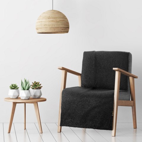 Sofadecke BOUCLE schwarz 70x160 schwarz