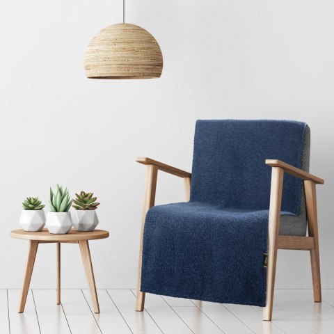 Sofadecke BOUCLE dunkelblau 70x160 marine