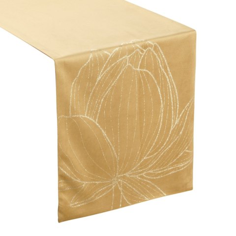 Tischdecke BLINK 12 35x140 honig Velvet Samt