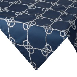 Tischdecke Garten Wassefest Outdoor 15D 85X85 dunkelblau weiß