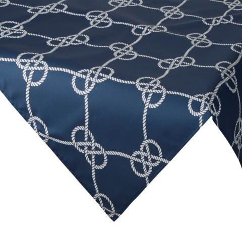 Tischdecke Garten Wassefest Outdoor 15D 85X85 dunkelblau weiß