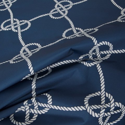 Tischdecke Garten Wassefest Outdoor 15D 85X85 dunkelblau weiß