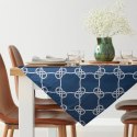 Tischdecke Garten Wassefest Outdoor 15D 85X85 dunkelblau weiß