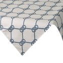 Tischdecke Garten Wassefest Outdoor 17D 85X85 weiß dunkelblau