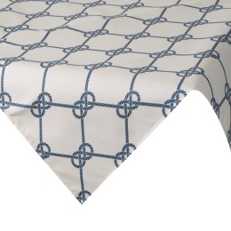 Tischdecke Garten Wassefest Outdoor 17D 85X85 weiß dunkelblau