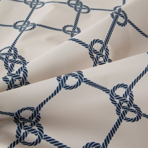 Tischdecke Garten Wassefest Outdoor 17D 85X85 weiß dunkelblau