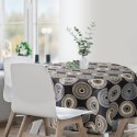 Tischdecke Garten Wassefest Outdoor 19E RD150 schwarz beige