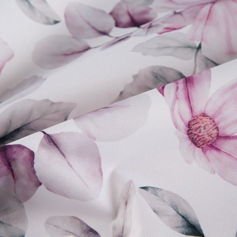 Tischdecke Garten Wassefest Outdoor 30B 40X140 weiß rosa