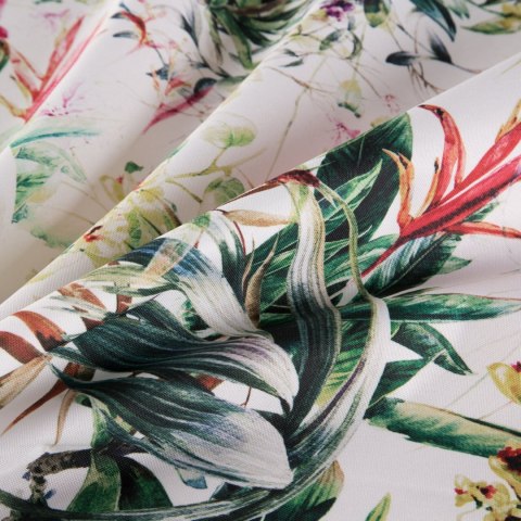 Tischdecke Garten Wassefest Outdoor 31D 85X85 weiß grün