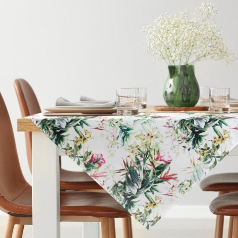 Tischdecke Garten Wassefest Outdoor 31D 85X85 weiß grün