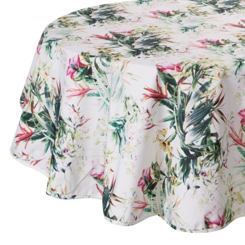 Tischdecke Garten Wassefest Outdoor 31E RD150 weiß grün