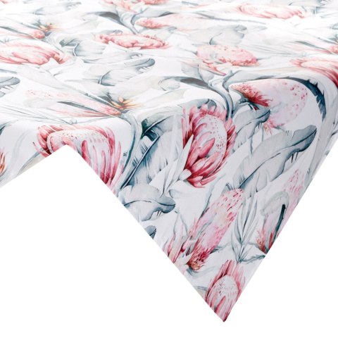 Tischdecke Garten Wassefest Outdoor 32D 85X85 weiß blau