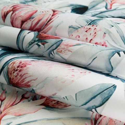 Tischdecke Garten Wassefest Outdoor 32D 85X85 weiß blau