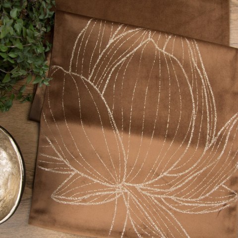 Tischdecke BLINK 12 braun 35x220 braun Velvet Samt