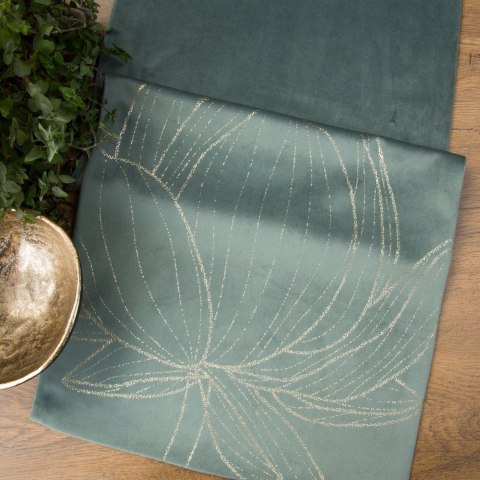 Tischdecke BLINK 12 35x220 dunkelminze Velvet Samt