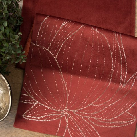 Tischdecke BLINK 12 orange 35x180 orange Velvet Samt