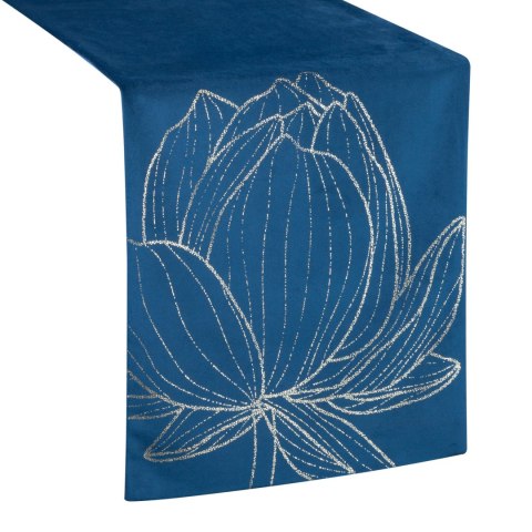 Tischdecke BLINK 12 dunkelblau 35x180 dunkelblau Velvet Samt