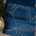 Tischdecke BLINK 12 dunkelblau 35x180 dunkelblau Velvet Samt
