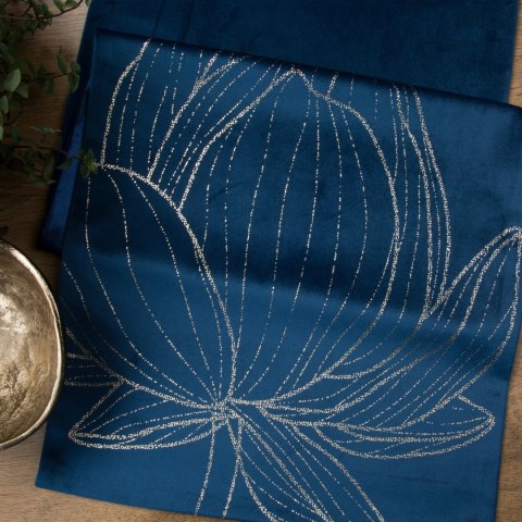 Tischdecke BLINK 12 dunkelblau 35x180 dunkelblau Velvet Samt